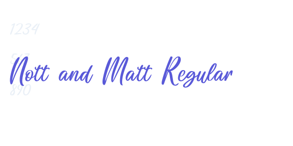 Nott and Matt Regular font free