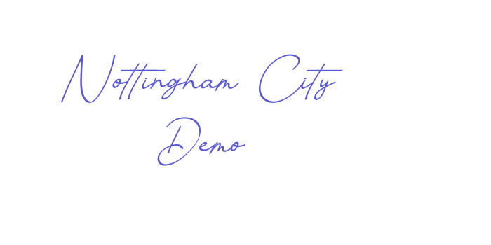 Nottingham City Demo Font