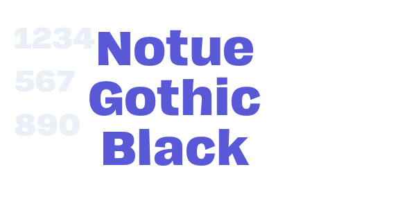 Notue Gothic Black font free