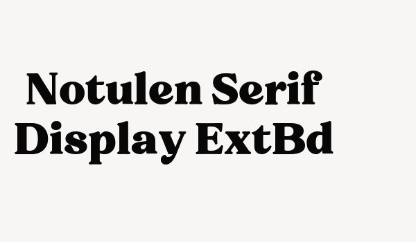 Notulen Serif Display ExtBd Font