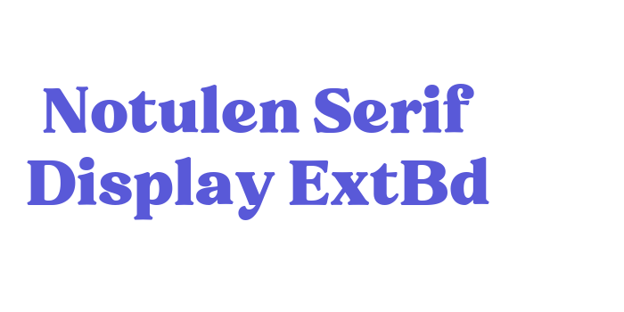 Notulen Serif Display ExtBd Font Download