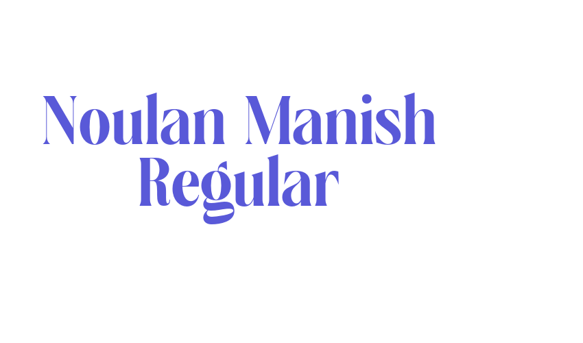 Noulan Manish Regular Font Download