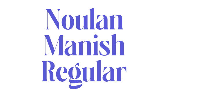 Noulan Manish Regular Font