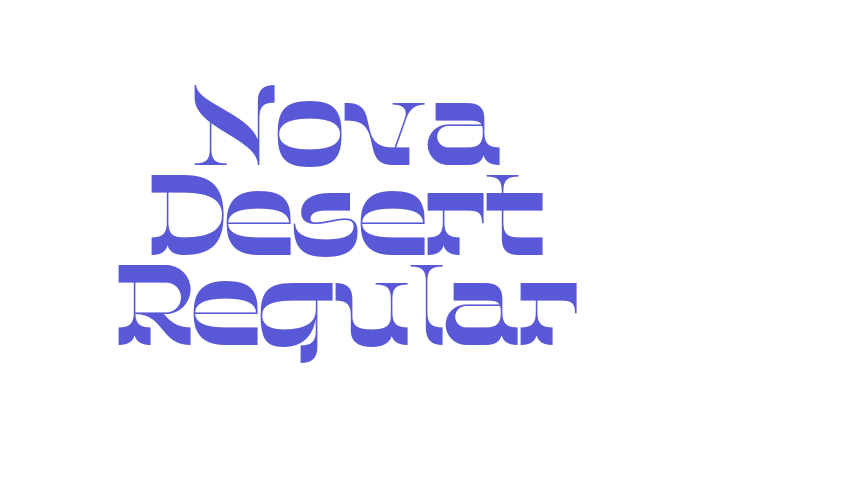 Nova Desert Regular Font