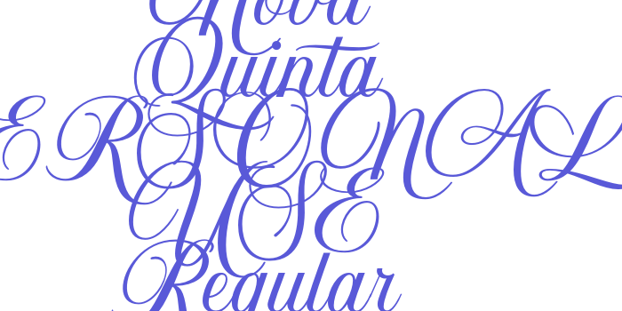 Nova Quinta PERSONAL USE Regular Font Download