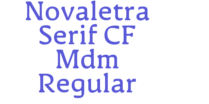 Novaletra Serif CF Mdm Regular Font Download