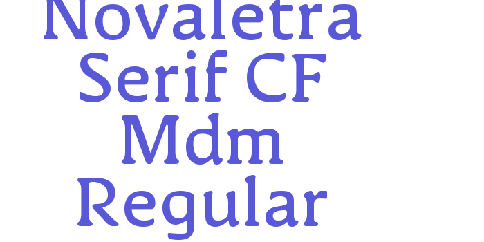 Novaletra Serif CF Mdm Regular Font