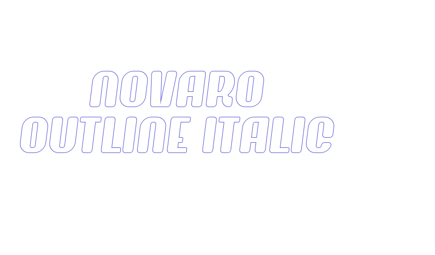 Novaro Outline Italic Font Download