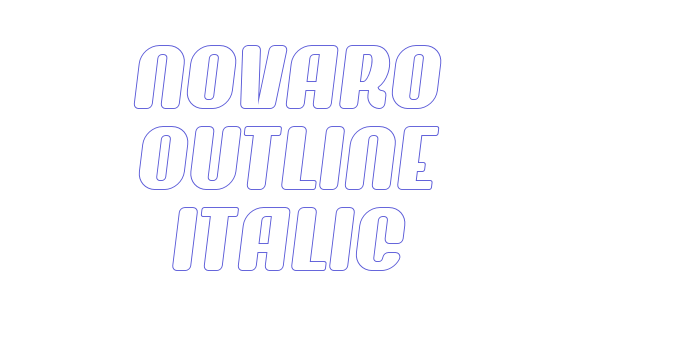 Novaro Outline Italic Font Download