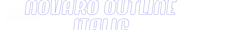 Novaro Outline Italic-font