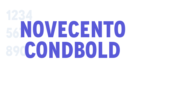 Novecento CondBold font free