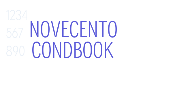 Novecento CondBook font free