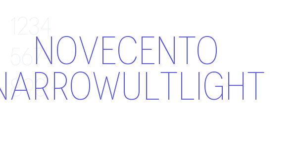 Novecento NarrowUltLight font free