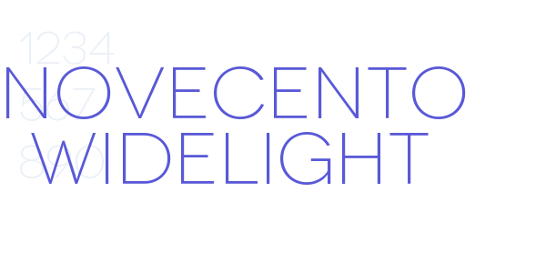 Novecento WideLight font free