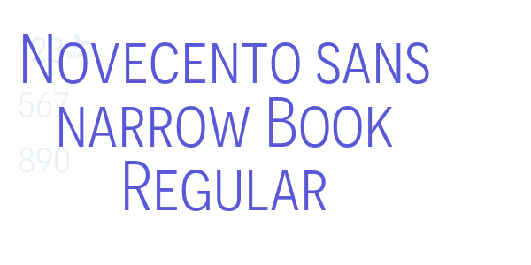 Novecento sans narrow Book Regular font