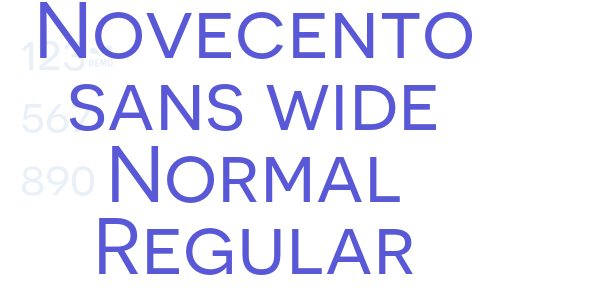 Novecento sans wide Normal Regular font free