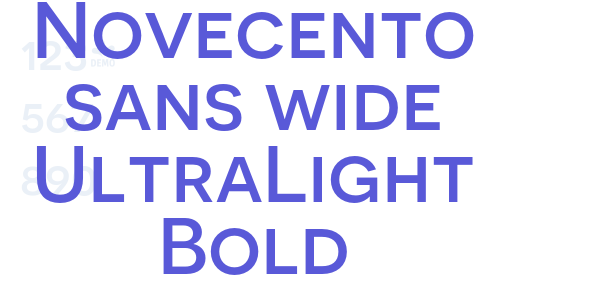 Novecento sans wide UltraLight Bold font free