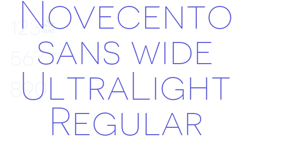 Novecento sans wide UltraLight Regular font free