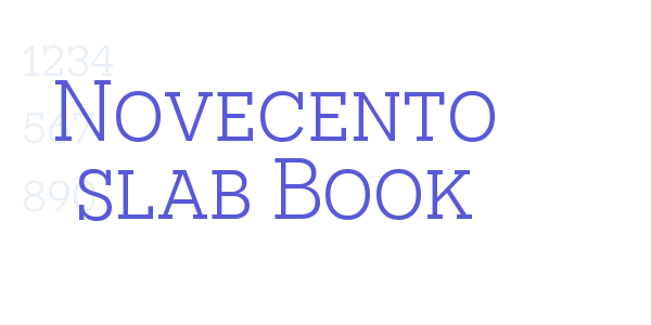 Novecento slab Book font free