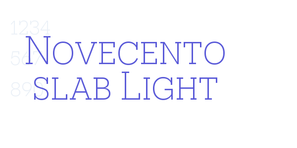 Novecento slab Light font free