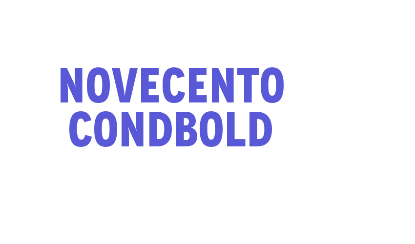 Novecento CondBold Font Download