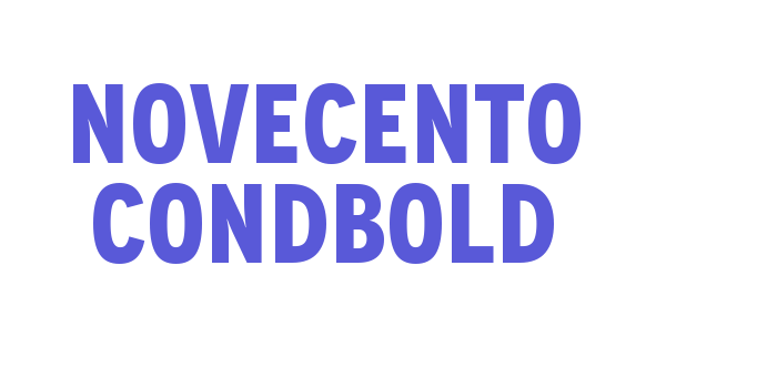 Novecento CondBold Font