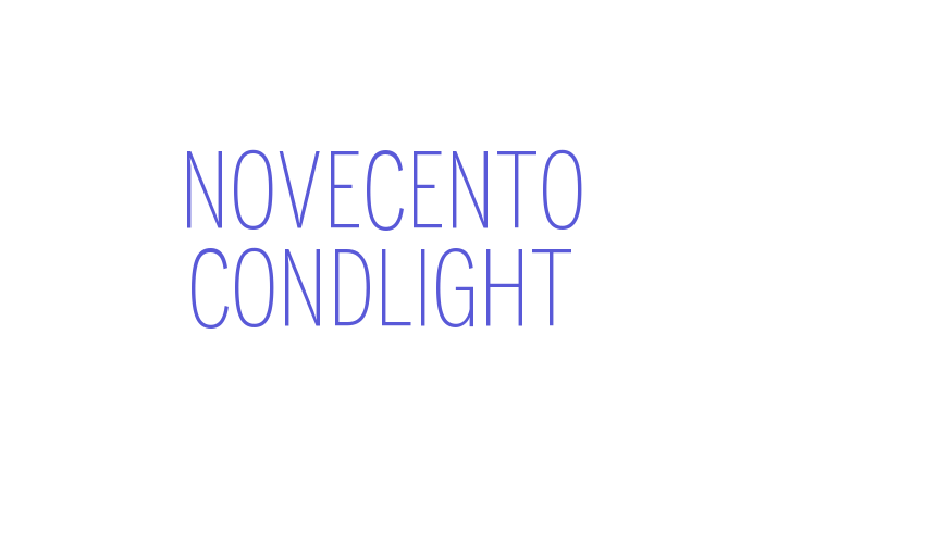 Novecento CondLight Font Download