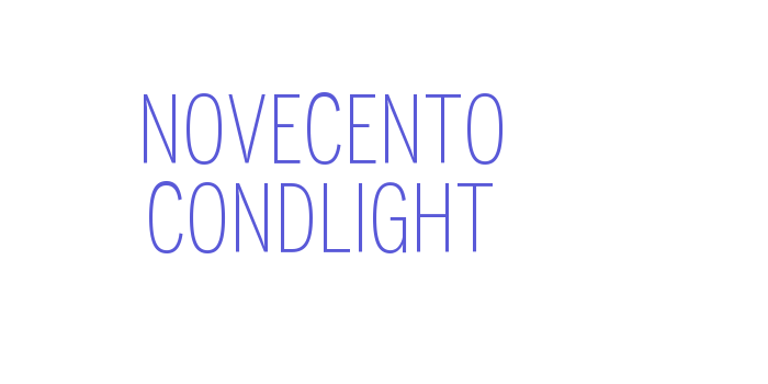 Novecento CondLight Font Download