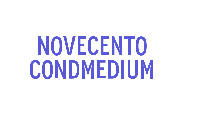 Novecento CondMedium Font Download