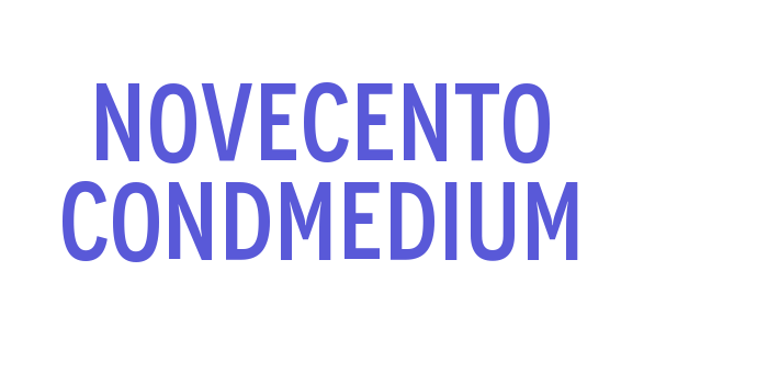 Novecento CondMedium Font