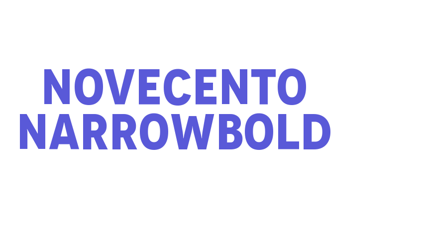 Novecento NarrowBold Font Download