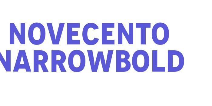 Novecento NarrowBold Font