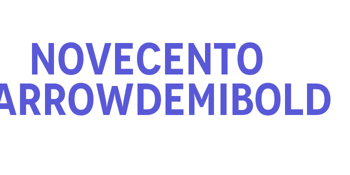 Novecento NarrowDemiBold Font Download