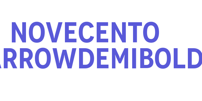 Novecento NarrowDemiBold Font