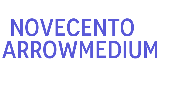 Novecento NarrowMedium Font