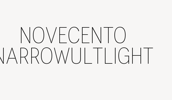 Novecento NarrowUltLight Font