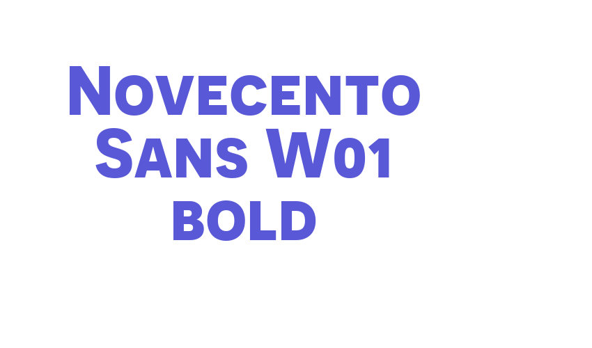 Novecento Sans W01 bold Font Download