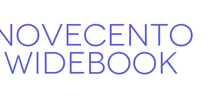 Novecento WideBook Font