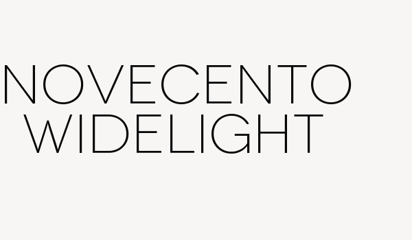 Novecento WideLight Font