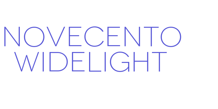 Novecento WideLight Font Download