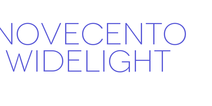 Novecento WideLight Font