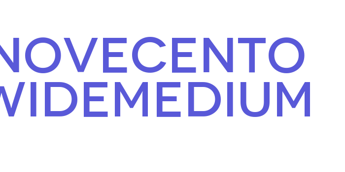 Novecento WideMedium Font