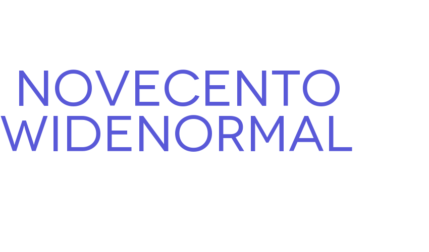 Novecento WideNormal Font Download