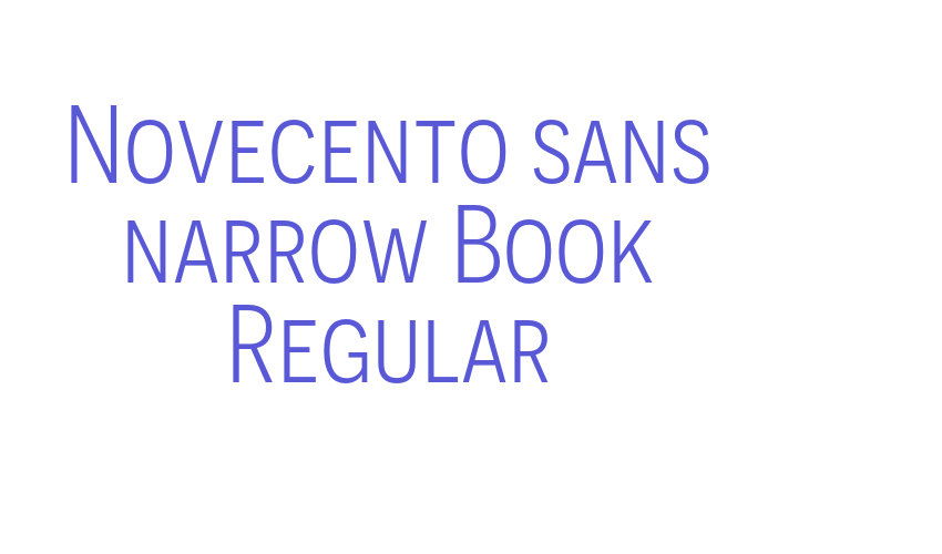 Novecento sans narrow Book Regular Font Download