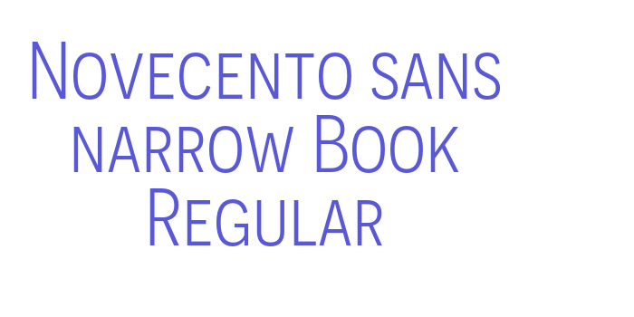 Novecento sans narrow Book Regular Font Download