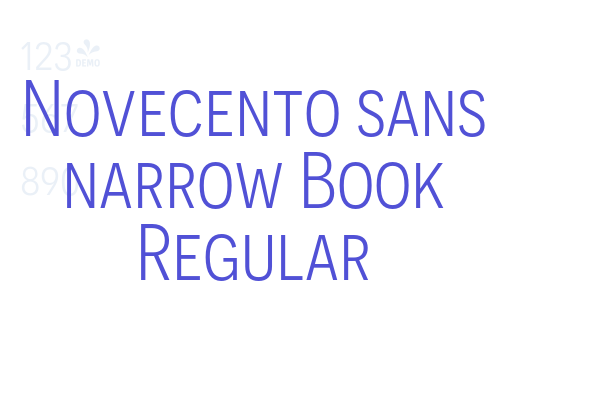 Novecento sans narrow Book Regular