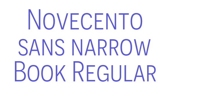 Novecento sans narrow Book Regular Font