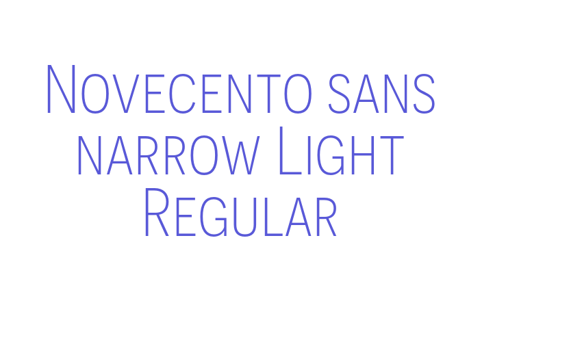 Novecento sans narrow Light Regular Font Download