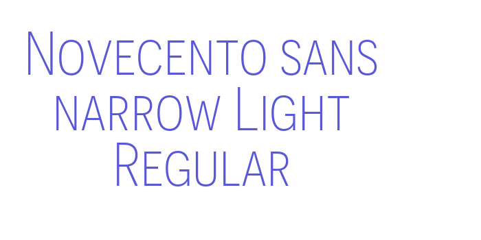 Novecento sans narrow Light Regular Font Download