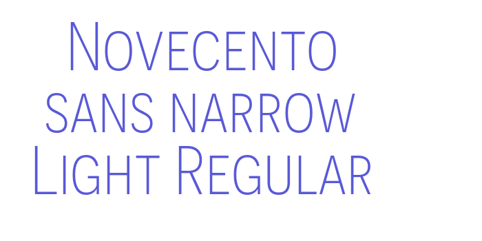 Novecento sans narrow Light Regular Font